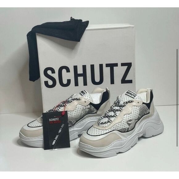NIB SHUTZ WOMENS BYLL EVERY DAY PEARL WHITE SNEAKERS MULTIPLE SZ: 7 / 8.5 / 9.5 - Picture 1 of 4
